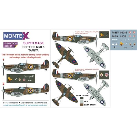 Pochoir Montex Supermarine Spitfire Mk Iib Canopy Mask Exterio