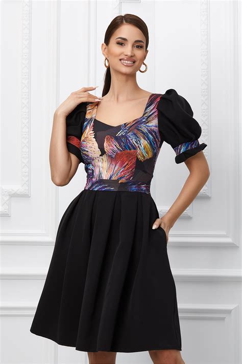 Rochie Leonard Collection Neagra Din Matase Naturala Mall Fashion Online