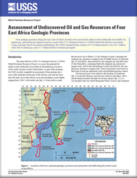 Usgs Fact Sheet Assessment Of Undiscovered Oil And Gas