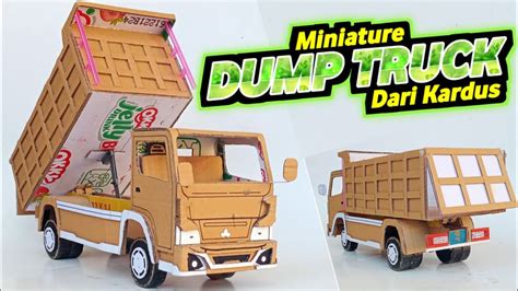 Cara Membuat Miniatur Dump Truck Mbois Dari Kardus Full Detail YouTube