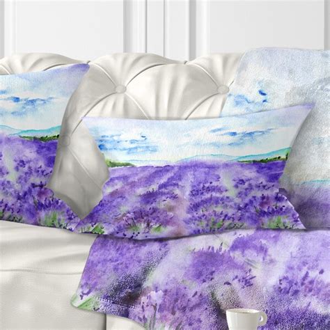 Bless international Coussin lombaire lavande Fields Water - Wayfair Canada