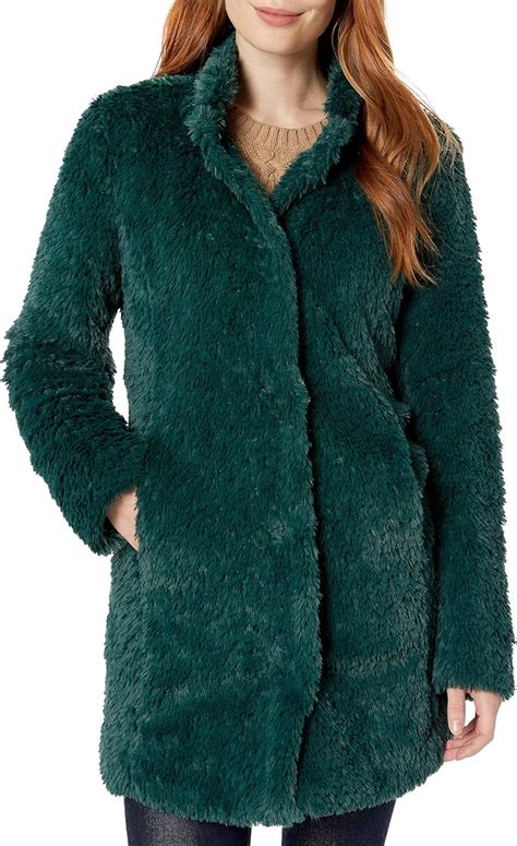 Kenneth Cole New York Women S Faux Fur Coat Amazon Co Uk Clothing