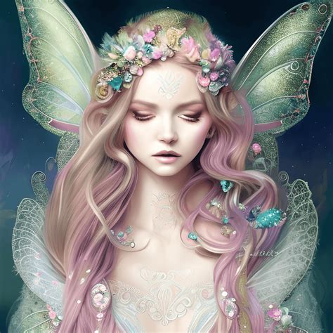 Beautiful Stunning Fairy Princess Portrait · Creative Fabrica