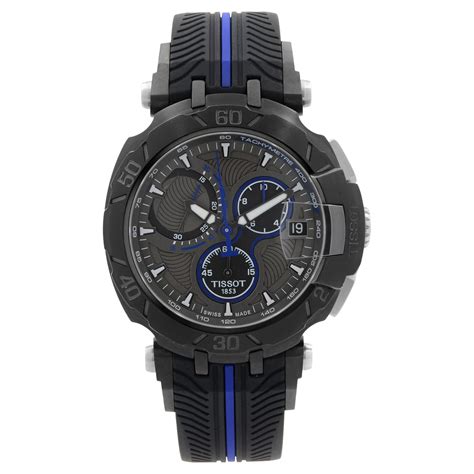 Tissot T Race Steel Chronograph Black Dial Quartz Mens Watch T048 417