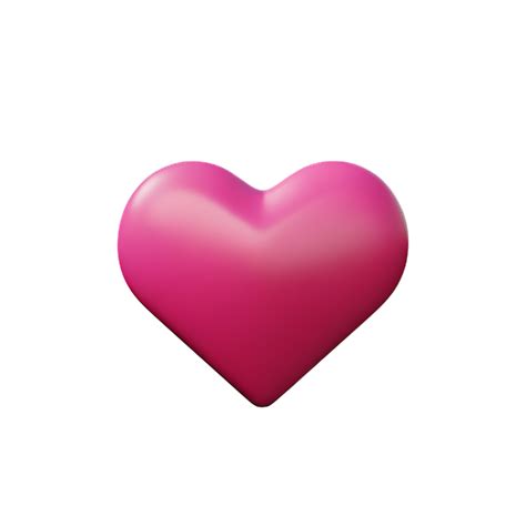 Pink Heart 3d Rendering Icon Illustration 29253464 Png