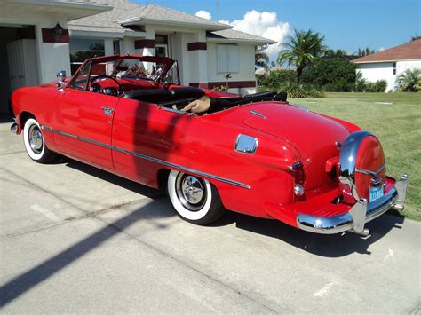 1950, Ford, Custonline, Deluxe, Convertible, Red, Classic, Old, Vintage ...