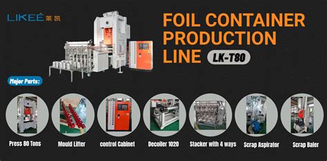 Full Automatic Aluminum Foil Container Making Machine 80ton Press Line