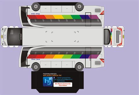 PaperCraft bus (sinar jaya) by hjcreative on DeviantArt