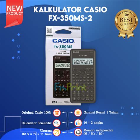 Jual Casio Fx Ms Calculator Scientific Kalkulator Ilmiah Standar