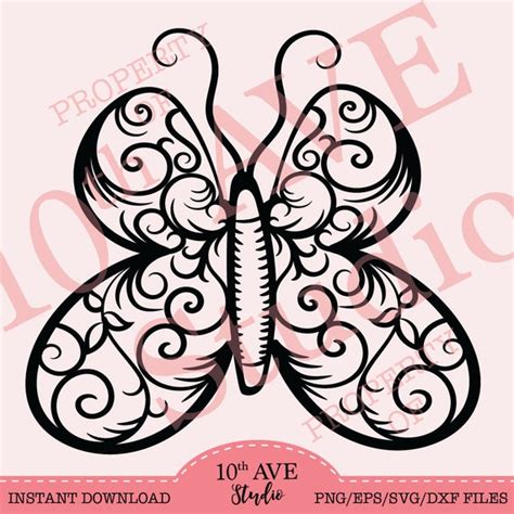 Farfalla SVG PNG DXF Eps Clipart E File Tagliati Per Etsy Italia