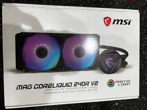 Msi Mag Core Liquid 240r V2 Aio Liquid Cpu Cooler 240mm Radiator Dual