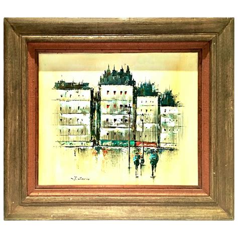 Mid Century Original Oil On Canvas Painting By A Devity At Stdibs