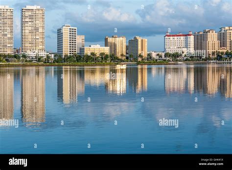 West Palm Beach City Skyline At Sunrise Along The Intracoastal Waterway