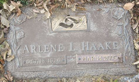 Arlene Kay Leona Deppe Haake 1920 2005 Find A Grave äreminne