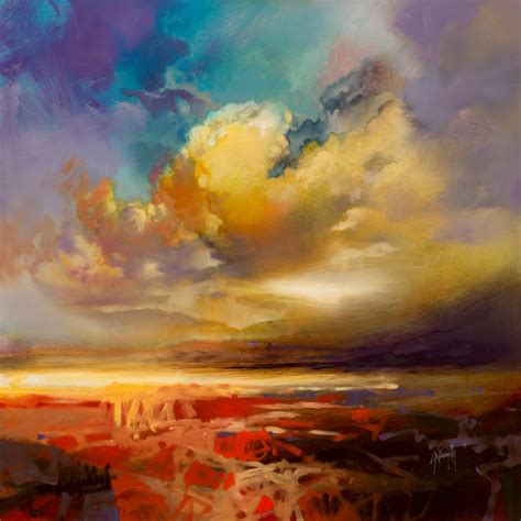 Silver Lining Skyscape Painting Scottish Landscape Painting Scott