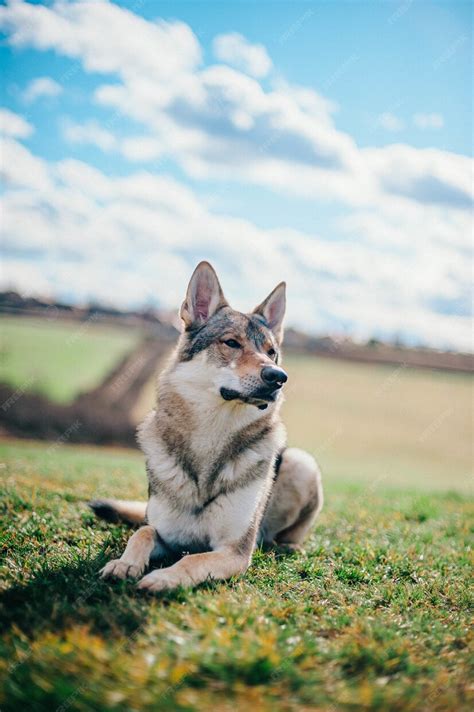 Cachorro Tamaskan Sentado No Jardim Durante O Dia Foto Grátis