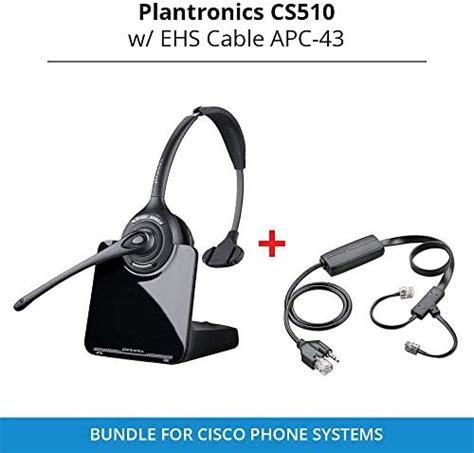 Plantronics Cs510 Over The Head Monaural Wireless Headset System With Ehs Cable