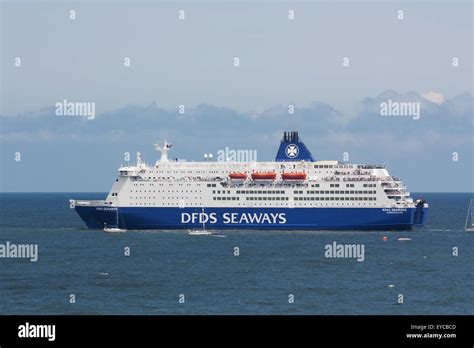 Dfds Ferry King Seaways Standing Off Roker Beach In The North Sea