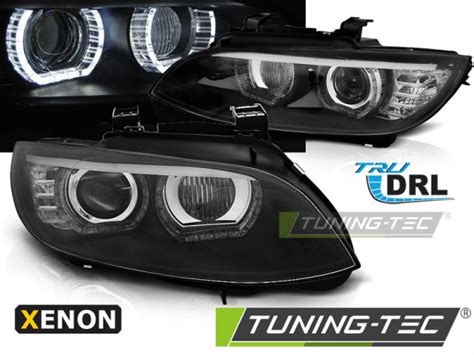 Přední světla xenon D1S AFS 3D LED angel eyes BMW E92 E93 06 10 černá