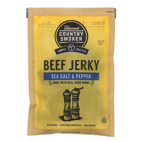 Tillamook Country Smoker Simply Crafted Sea Salt And Pepper Beef Jerky Shop Jerky At H E B