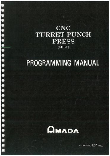 Used Manual for Used Amada CNC Turret Punch Press (Amadan-04P-C)