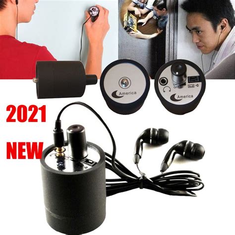 2021NEW Spy Audio Bug Sound Amplifier Wall Listening Device Audio Listening Wiretap Device Audio ...