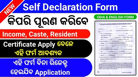 How To Fill Up Self Declaration Form Self Declaration Form Kaise