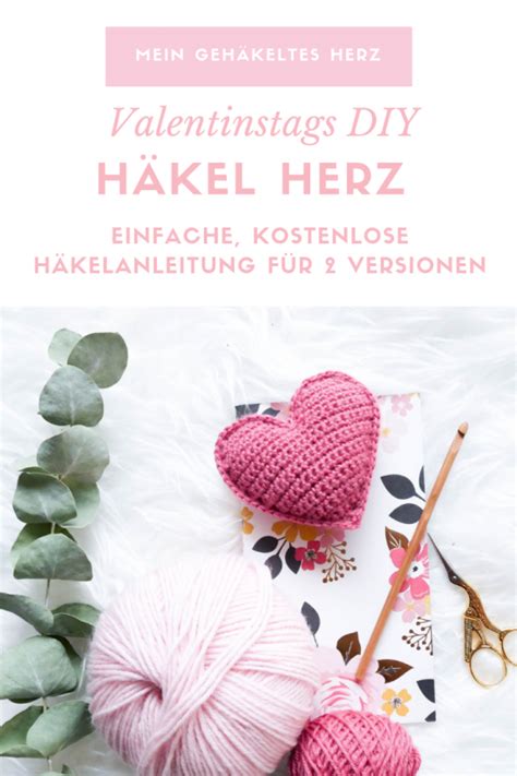 Einfache Herzen häkeln ein schnelles last Minute Valentinstags DIY