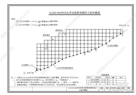 高速公路边坡框架梁及压力注浆锚杆布置图施工图下载【id1126401209】知末案例馆