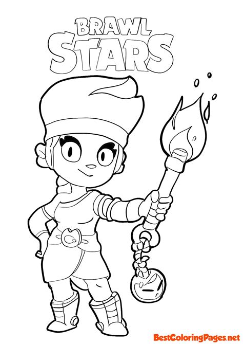 Emz Brawl Stars Coloring Page Free Printable Coloring Pages