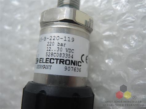 Pressure Transducer Hydac Electronic Type Hda B