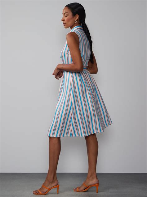 Collared Stripe Shirt Midi Dress New York And Company