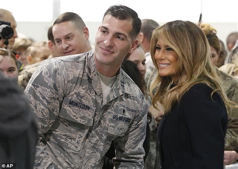 Melania Touts Trump S Love Of Troops In Series Of Appearances With Military Daily Mail Online