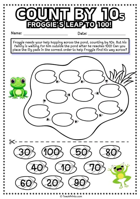 Free Count By 10s Worksheets Teach Prints