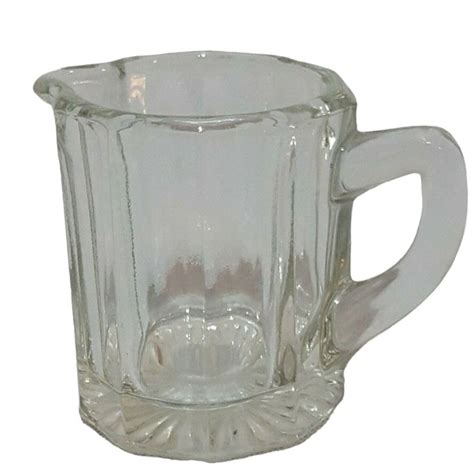 Vintage Clear Glass Creamer Pitcher Small 3 Heavy Etsy