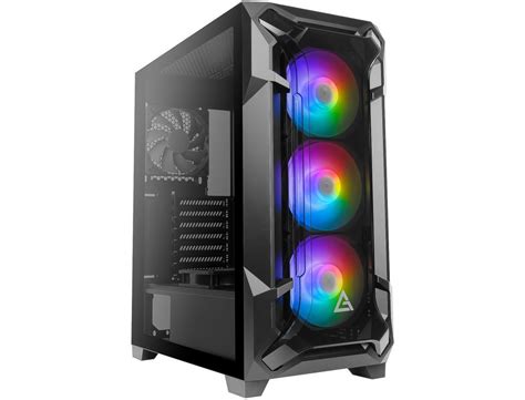 Antec Df600 Flux Rgb Gaming Case With Tempered Glass Window