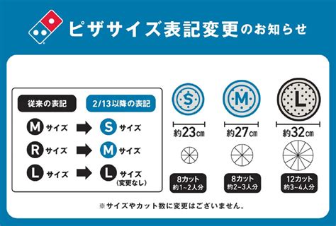 ドミノ・ピザ、サイズ名称を「s・m・l」に変更 日本でなじみのある表記へ：2月13日から Itmedia ビジネスオンライン