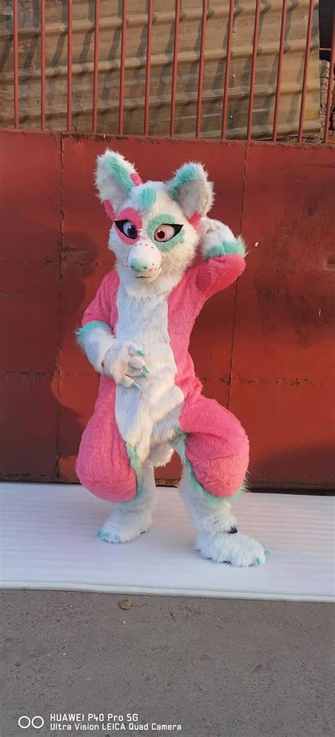 Buy Furrywu Studio Pink Rose Huksy Dog Fursuit Fullsuit Teen Costumes