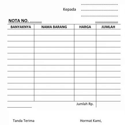 Jual Nota Kwitansi Invoice Faktur Bon Kosong - NOTA PEMBELIAN 1 lembar | Shopee Indonesia