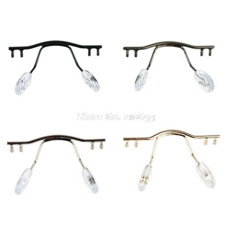 1pc Eyeglasses Bridge Glasses Nose Pad Arm Metal Rimless Optical Frame Bridge Nose Pad Holder