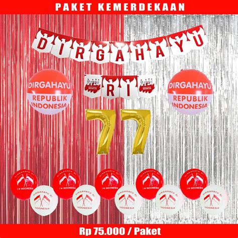 Jual Paket Dekorasi Hut Ri Paket Dekorasi Agustus Shopee