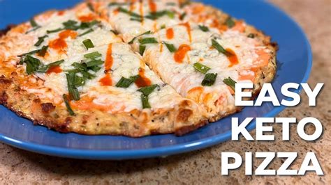 How To Make Keto Buffalo Chicken Crust Pizza Youtube