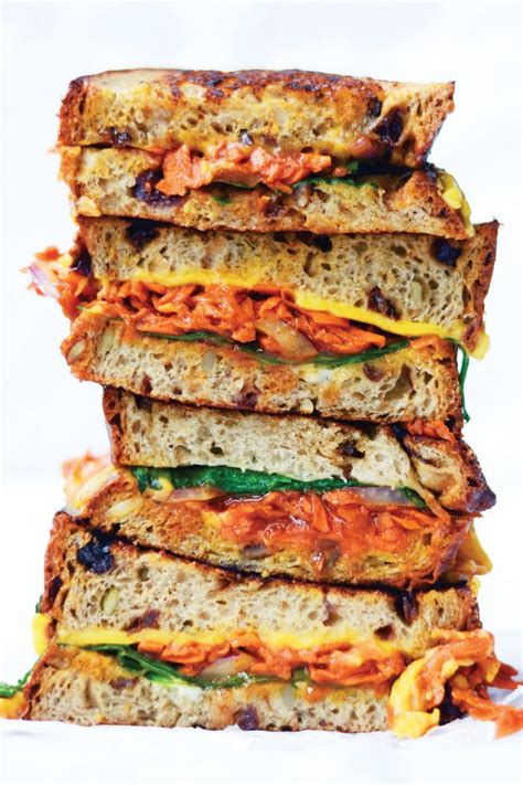 Vegan BBQ Grilled Cheese Sandwich - The Colorful Kitchen