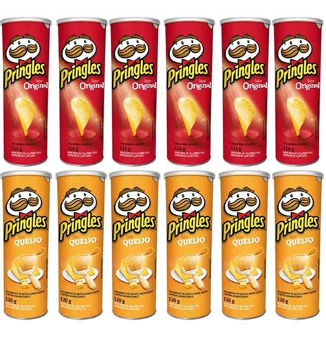 Kit 12 Potes Batatas Pringles Queijo E Original Promoç