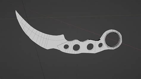 D Model Valorant Reaver Karambit D Print Model Vr Ar Low Poly