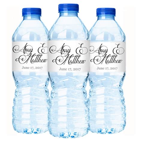 Wedding Water Bottle Labels Personalized Water Bottle Labels Etsy