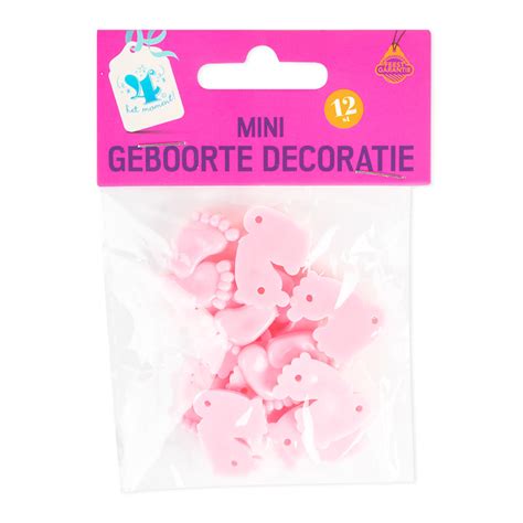 Geboorte Decoratie Mini Baby Voetjes Roze Feestkleding Breda