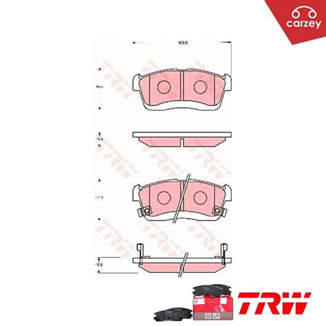 Trw Atec Front Brake Pad Set For Perodua Myvi Gdb