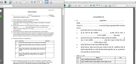 Aadhar DOB Limit Cross Self Declaration Form pdf Fillable