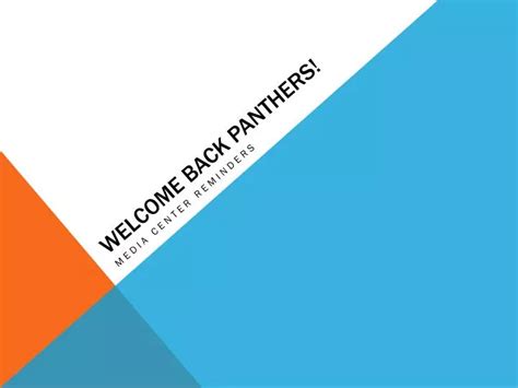 Ppt Welcome Back Panthers Powerpoint Presentation Free Download